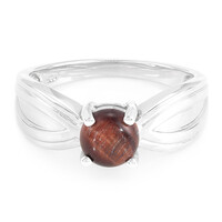 Anillo en plata con Ojo de tigre rojo