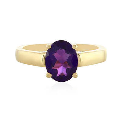 Anillo en plata con Amatista de Zambia