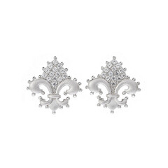 Pendientes en plata con Zircón (Dallas Prince Designs)