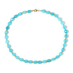 Collar en plata con Cuarzo azul del Caribe