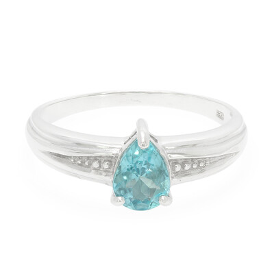 Anillo en plata con Apatita azul