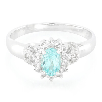 Anillo en plata con Apatita azul