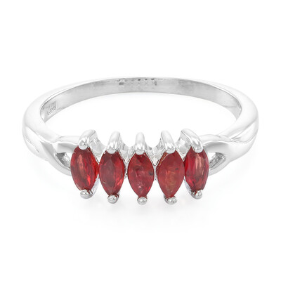 Anillo en plata con Rubí de Malawi