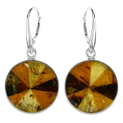 Pendientes en plata con Ámbar báltico (dagen)