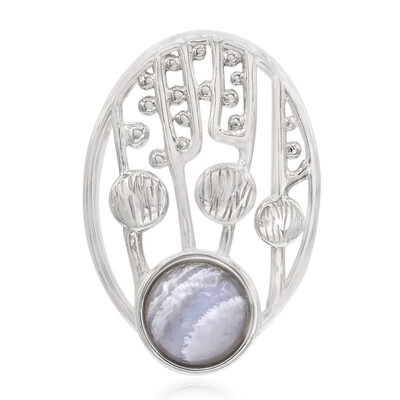 Colgante en plata con Ágata de lazo azul (MONOSONO COLLECTION)