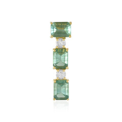 Colgante en plata con Fluorita verde