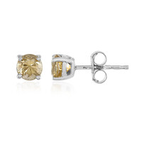 Pendientes en plata con Zircón amarillo