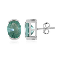 Pendientes en plata con Fluorita verde