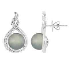 Pendientes en oro con Perla cultivada de Tahití