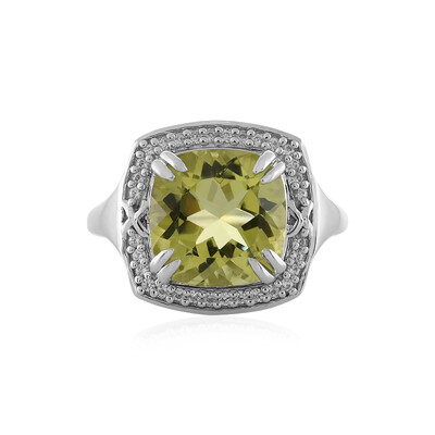 Anillo en plata con Quarzo limón