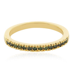 Anillo en plata con Diamante I3 verde