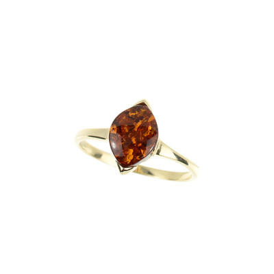 Anillo en plata con Ámbar báltico (dagen)