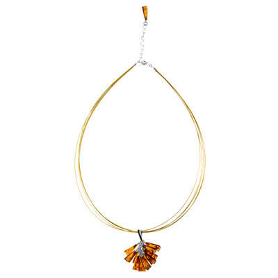Collar en plata con Ámbar báltico (dagen)