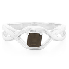 Anillo en plata con Cuarzo ahumado