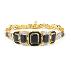 Brazalete en plata con Espinela negra