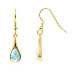Pendientes en plata con Larimar