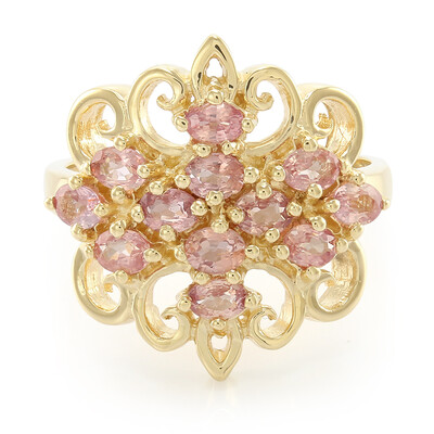 Anillo en oro con Zafiro Padparascha no calentado (AMAYANI)