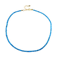 Collar en plata con Apatita azul neón