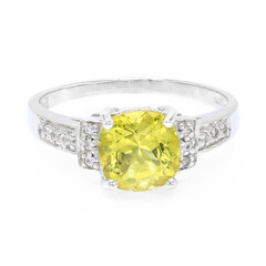 Anillo en plata con Apatita amarilla