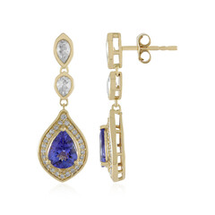 Pendientes en oro con Tanzanita AAA (de Melo)