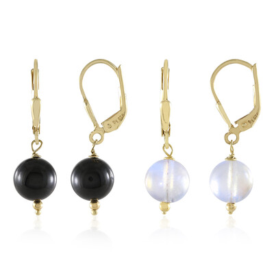 Pendientes en plata con Turmalina negra de Brasil
