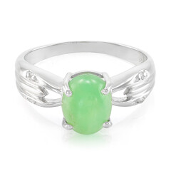 Anillo en plata con Crisoprasa imperial
