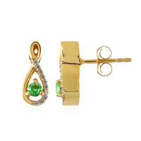 Pendientes en plata con Tsavorita