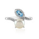 Anillo en plata con Perla blanca Freshwater
