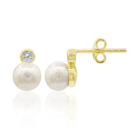 Pendientes en plata con Perla Freshwater