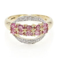 Anillo en oro con Zafiro Padparascha no calentado
