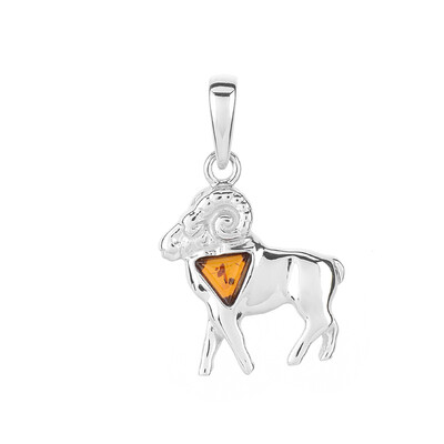 Colgante en plata con Ámbar báltico (dagen)
