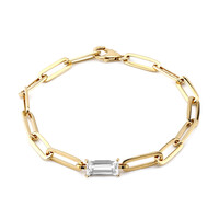 Brazalete en plata con Topacio blanco