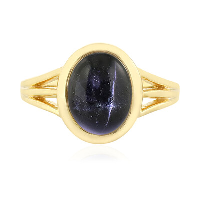 Anillo en plata con Diópsido estrella de la India