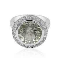 Anillo en plata con Amatista verde