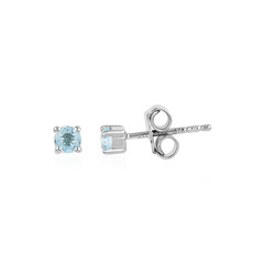 Pendientes en plata con Topacio azul cielo