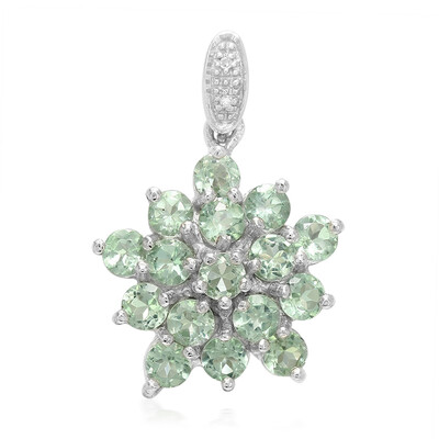 Colgante en plata con Fluorapatita color menta