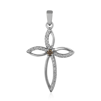 Colgante en plata con Diamante champán I2