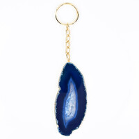 Accesorio en acero inoxidable con Ágata azul