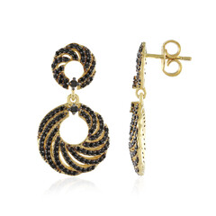 Pendientes en plata con Espinela negra