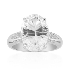 Anillo en plata con Topacio blanco