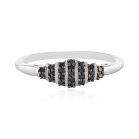 Anillo en plata con Diamante azul I2