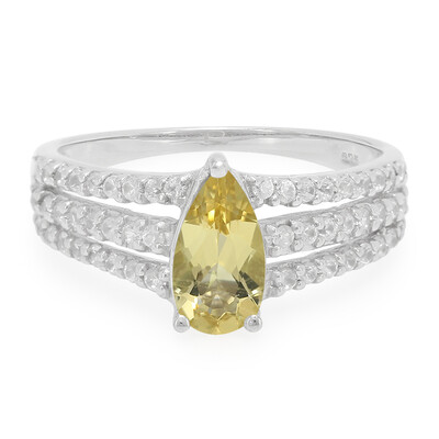 Anillo en plata con Berilo amarillo