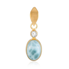 Colgante en plata con Larimar (Bali Barong)