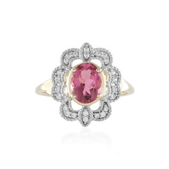Anillo en oro con Turmalina rosa de Brasil
