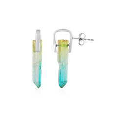 Pendientes en plata con Cuarzo multicolor