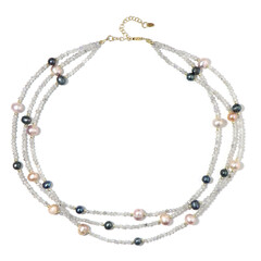 Collar en plata con Zircón gris (Riya)