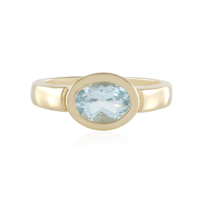 Anillo en plata con Topacio azul cielo