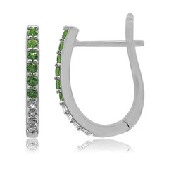 Pendientes en plata con Tsavorita