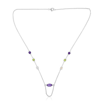 Collar en plata con Amatista de Zambia (de Melo)