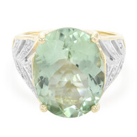 Anillo en oro con Amatista verde de Río Grande